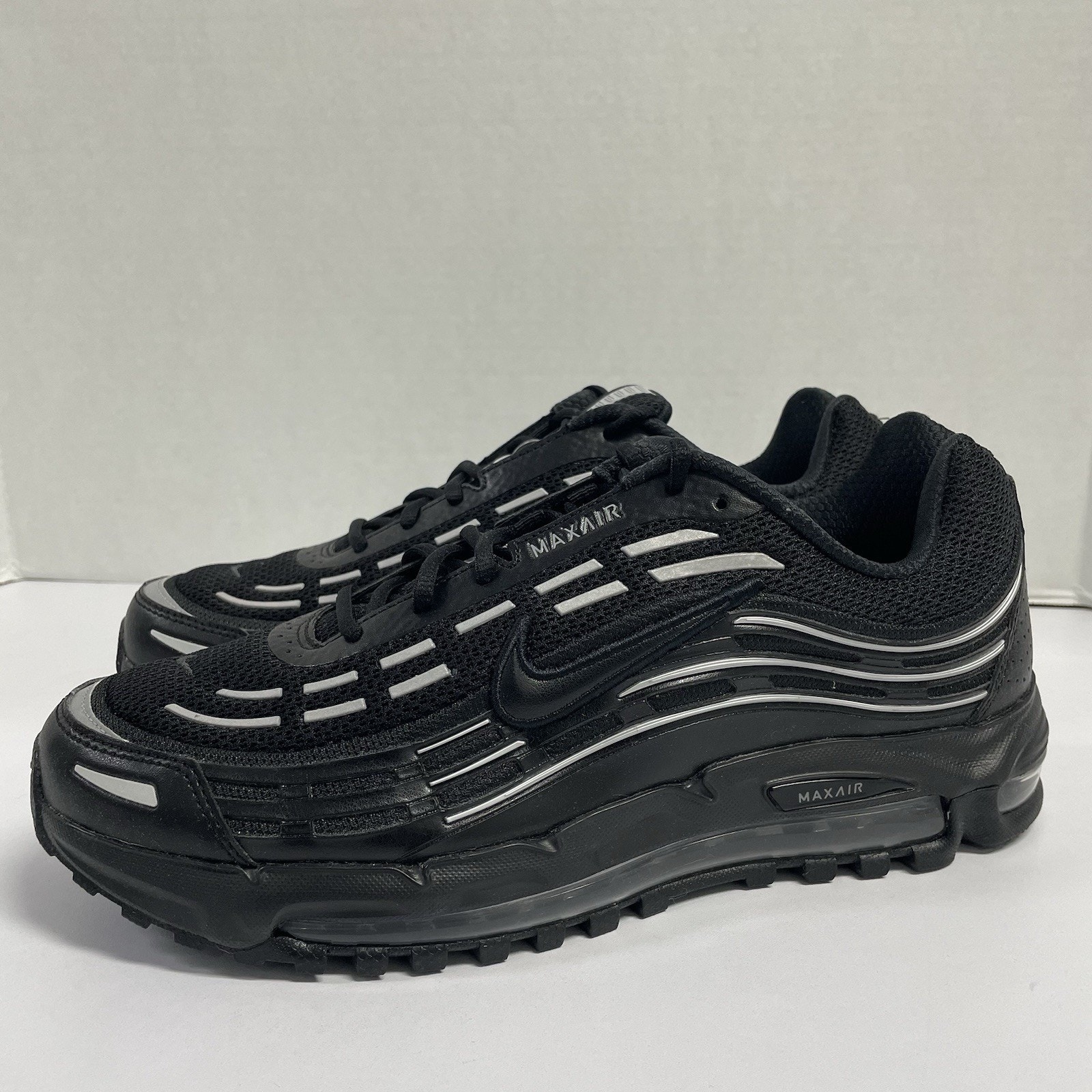 Nike Air Max Tl 2.5 Black Metallic Silver Fz4110 002 Size 12 Y2k Chunky Runner